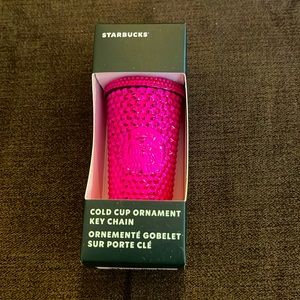 NWT Starbucks Holiday Pink Sangria Studded Tumbler Christmas Ornament/Keychain